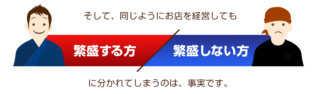 繁盛する方　繁盛しない方