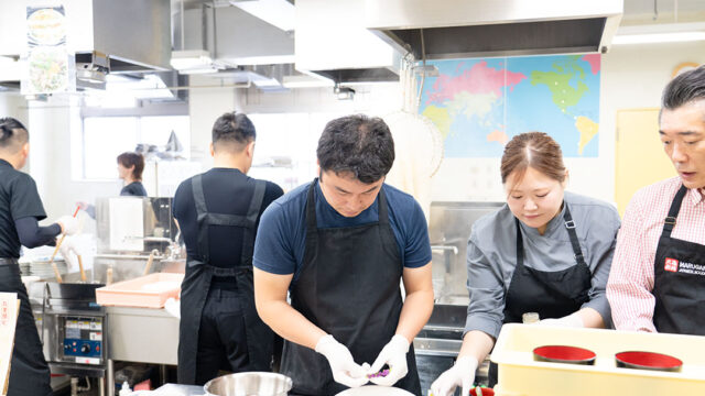 大和麺学校での盛付